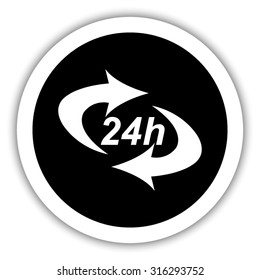 24 hours - vector icon
