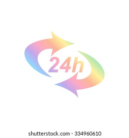 24 hours -  vector icon