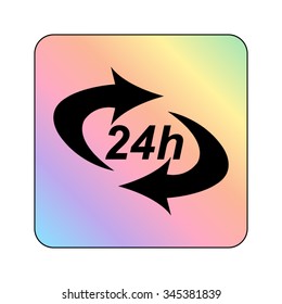 24 hours - vector icon