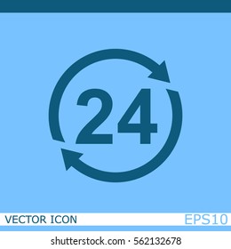 24 hours vector icon