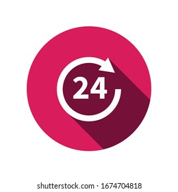 Icono vectorial de 24 horas. Icono cíclico de todo el día