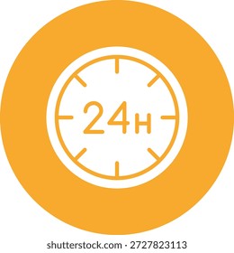 24 hours Vector Icon Design Illustration