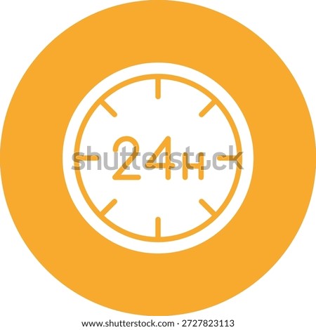 24 hours Vector Icon Design Illustration