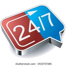 24 hours vector icon in white background