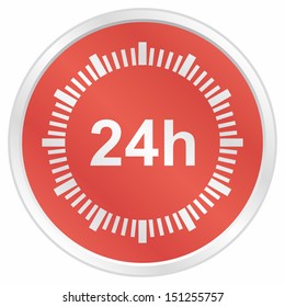24 hours - vector illustration