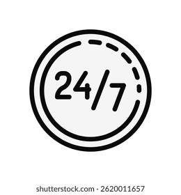 24 Hours Vector Illustration for Time Tracking and Daily Planning. Around-the-clock concept for schedule icons