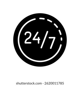 24 Hours Vector Illustration for Time Tracking and Daily Planning. Around-the-clock concept for schedule icons