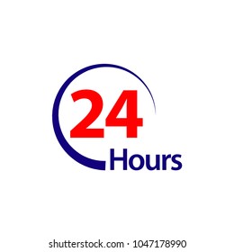 24 Hours Vector Template Design