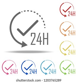 24 hours work icon. Elements of web in multi color style icons. Simple icon for websites, web design, mobile app, info graphics