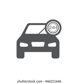 24 hourse car icon