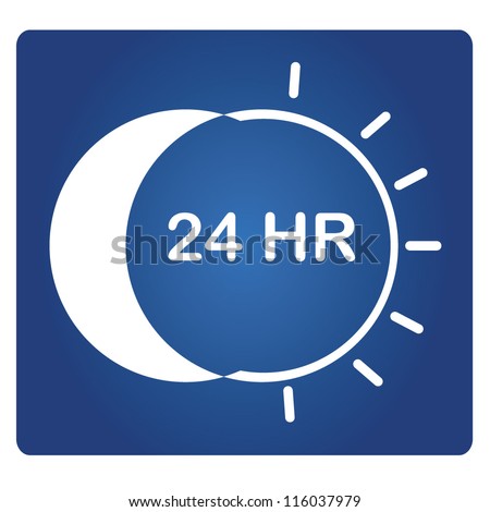 24 HR signage