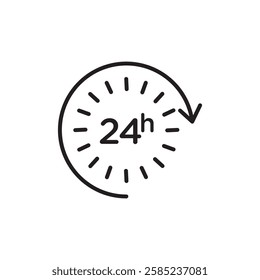 24 Hrs icon. simple vector icon