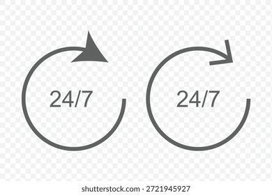 24 Hrs icons vector Collection Clipart Pack. icon with editable line stroke