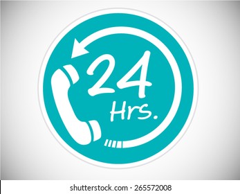 24 Hrs service vector business symbol service 