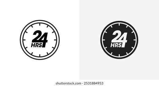 24 Hrs vecor icon set. Stock vector illustrator. EPS 10