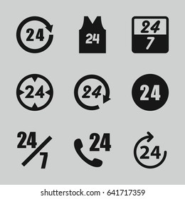 24 icons set. set of 9 24 filled icons such as
