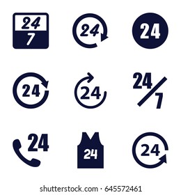 24 icons set. set of 9 24 filled icons such as