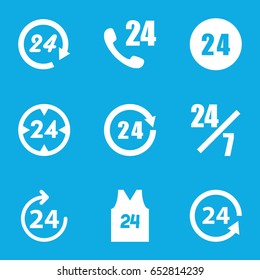24 icons set. set of 9 24 filled icons such as