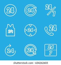24 icons set. set of 9 24 outline icons such as