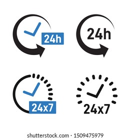 24 icons, time icons set.