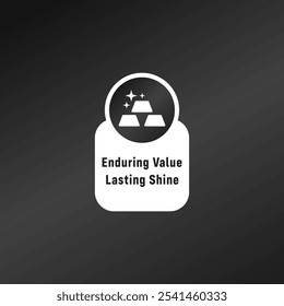 24 karat gold label or enduring value lasting shine label vector. Best 24 karat gold icon for apps, websites, or product design element.