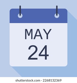 24 May Calendar, Vector Calendar.