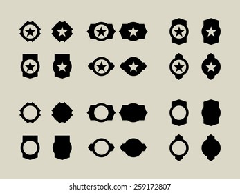 24 Military Buttons and Badges.