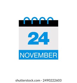 24 november calendar date icon vector eps