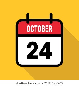 24. Oktober Kalender Vektor-Illustration Hintergrund Design.