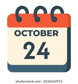 24 october calendar vector on white background
Vector calendar with date