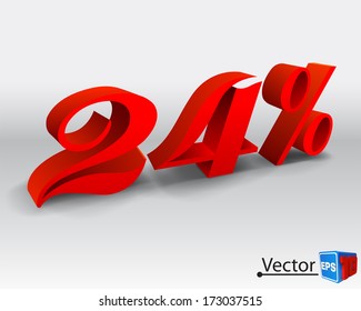 24 percent discount vector illustration
