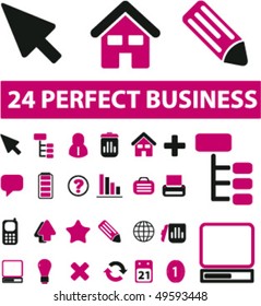 24 perfect business signs. vector