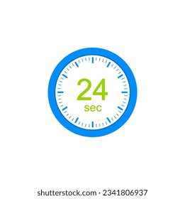 24 second timers Clocks, Timer 24 sec icon.