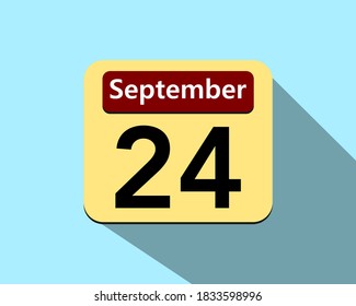 24 de septiembre - Vector artístico de un icono de un calendario