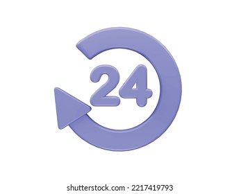 24 icono de servicio 3d procesado