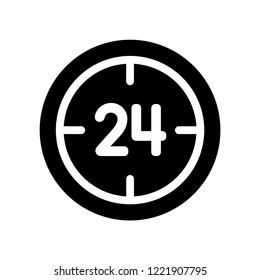 24 Service icon. Trendy 24 Service logo concept on white background from Hotel and Restaurant collection. Suitable for use on web apps, mobile apps and print media.