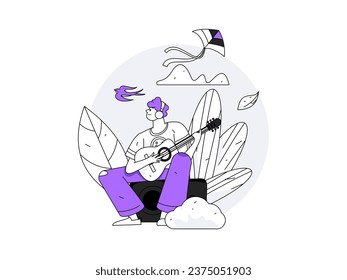 24 solar terms: Beginning of spring, rain, awakening of insects, spring breeze, Qingming Festival, Grain Rain, flat character vector concept operation hand-drawn illustration
