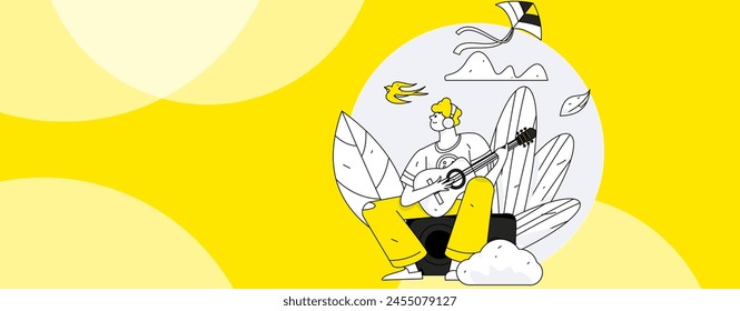 24 solar terms: Beginning of spring, rain, awakening of insects, spring breeze, Qingming Festival, Grain Rain, flat character vector concept operation hand-drawn illustration
