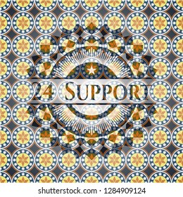 24 Support arabesque emblem. arabic decoration.