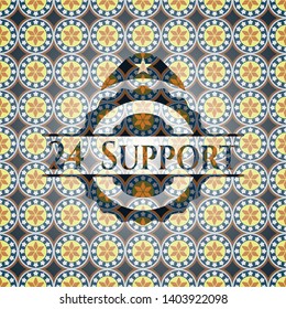 24 Support arabesque emblem. arabic decoration.