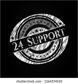24 Support with chalkboard texture