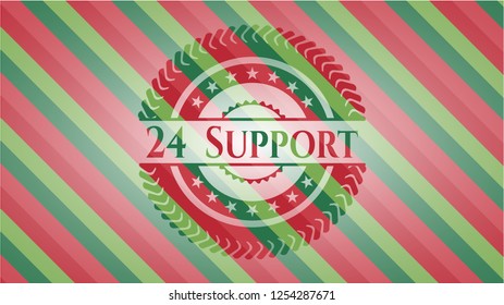 24 Support christmas emblem.