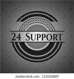 24 Support dark badge