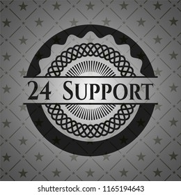24 Support dark icon or emblem
