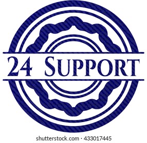 24 Support-Emblem auf hellem Hintergrund