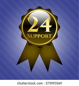 24 Apoya emblema o insignia de oro