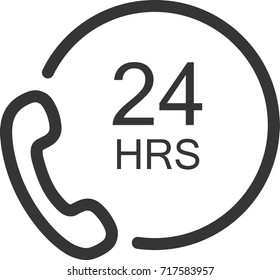 24 support icon, vector