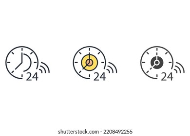 24 support icons  symbol vector elements for infographic web