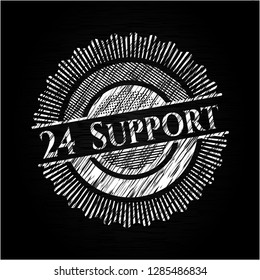 24 Support on chalkboard