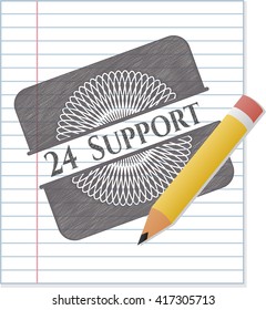 24 Support penciled